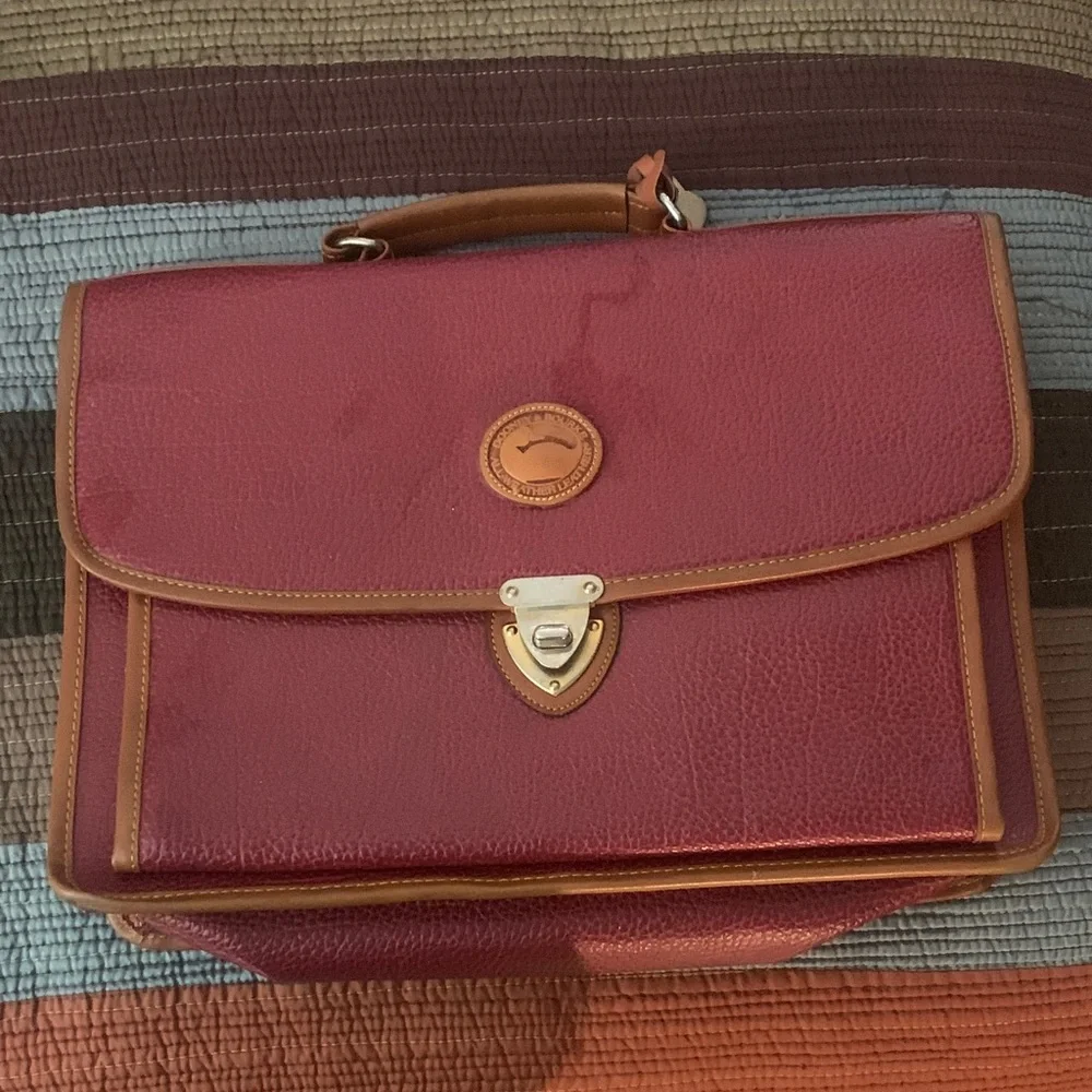 Dooney & Bourke Med/Soft Red Leather Briefcase